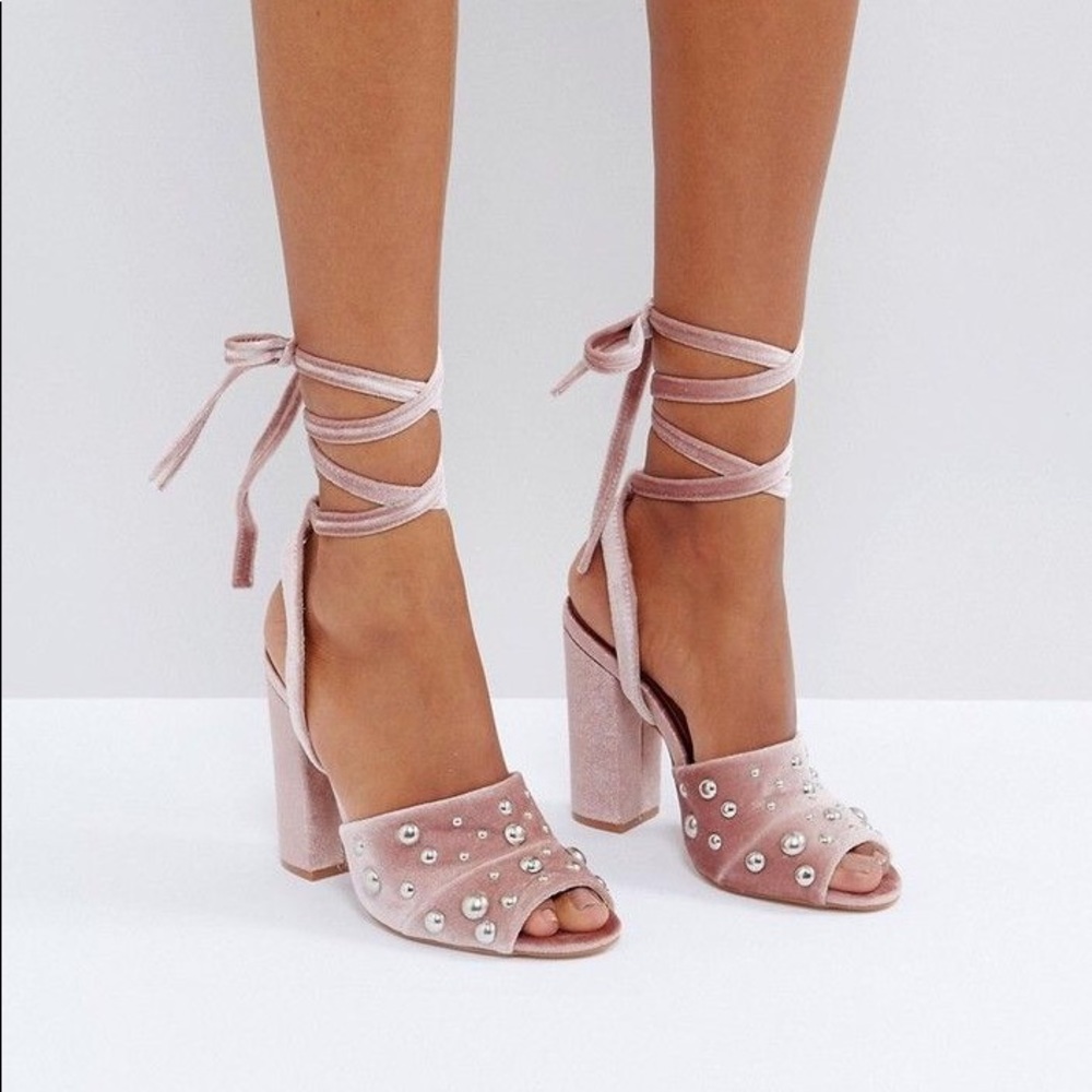 ASOS Truffle collection pearl stud heeled sandal